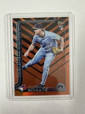 2025 Topps Update Series - Paxton Schultz   Holiday Orange & Black Foil (RC)
