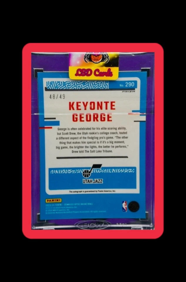 2023-24 Donruss Optic - Rated Rookie Signatures Keyonte George On Card Auto /49 - Image 2 of 2