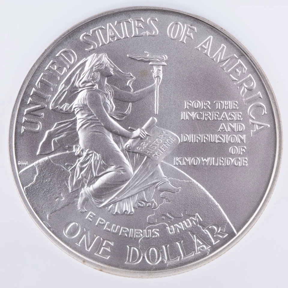 Certified 1996-D Silver $1 NGC MS69 Smithsonian - Image 4 of 4