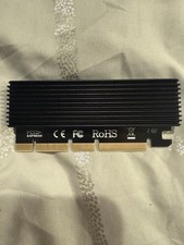 M.2 NVMe SSD to PCIe X16/X8/X4 Adapter Card with Aluminum Heatsink