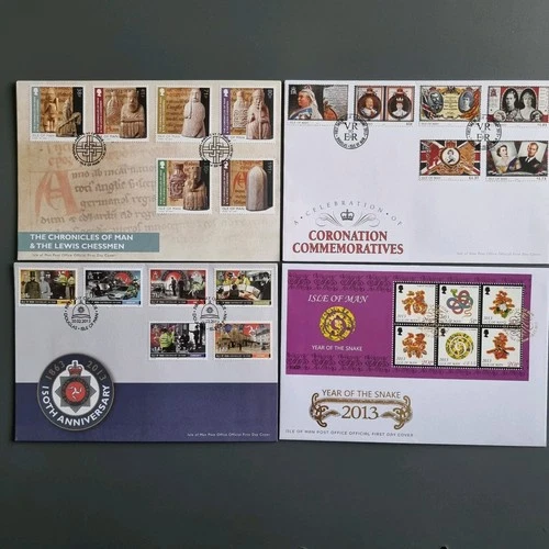 ISLE OF MAN 2013 First Day Covers.All superb,11 in total