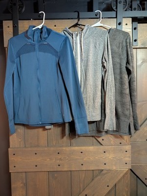 3 Women's SweaterJacketsSizeM;Teal/Grey.Layer8; SO:AuthenticAmericanHeritage;RBX