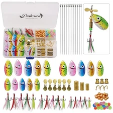 228PCS Fishing Spinner Making Kit - DIY Inline Spinners Lure Making Kit for Bass