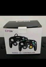 New Cipon Black Wired Nintendo Game Cube GameCube Game Console Controllers 2 
