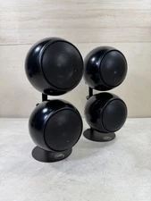 Orb Audio Mod1 Speakers Made in USA On Stands Lot Of 4 Hand Polished Black