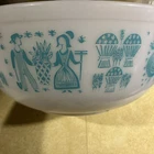 PYREX AMISH BUTTERPRINT *404* MIXING BOWL*EUC 4qt