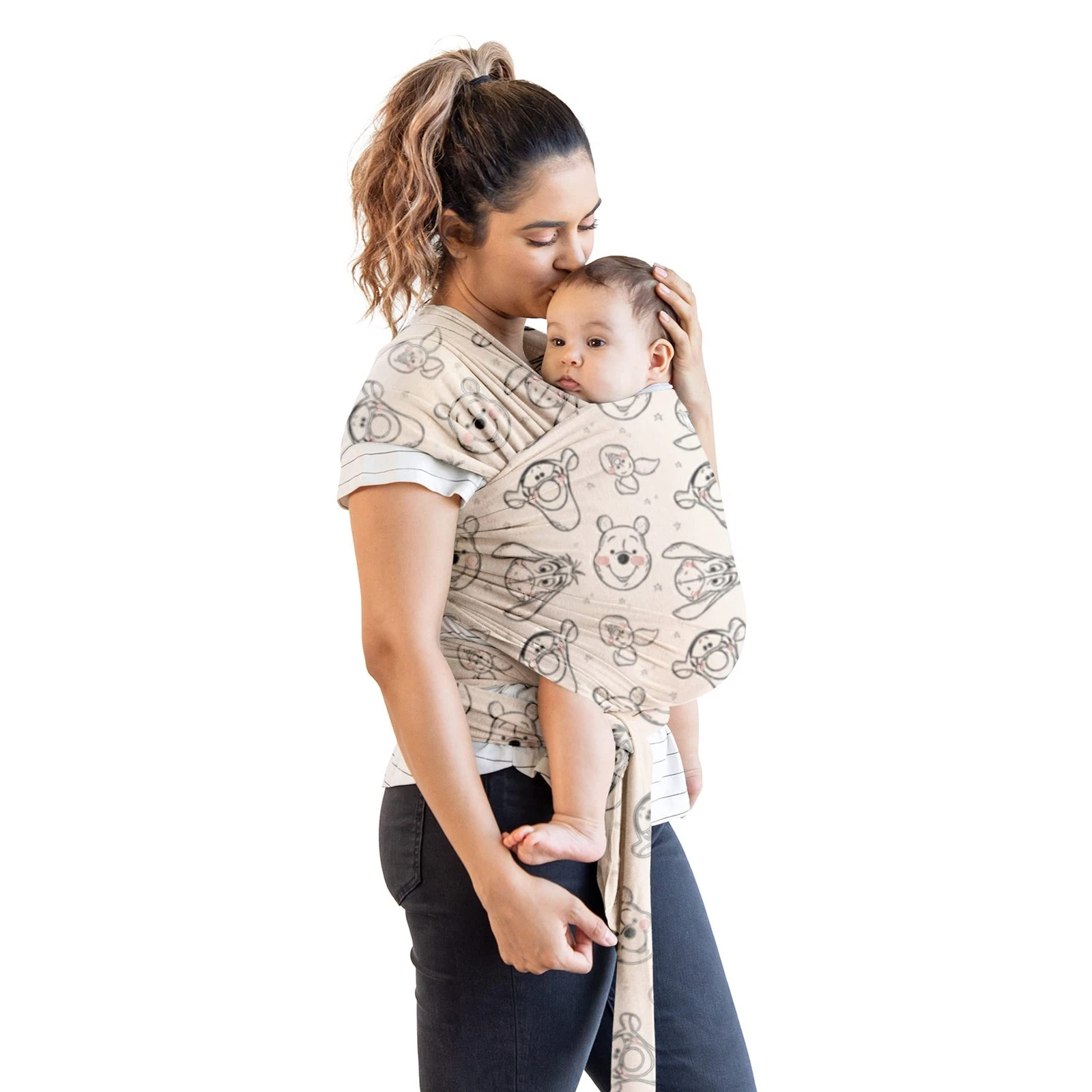 Moby Baby Wrap Carrier Featherknit for Newborns to Toddlers 8-33lbs, Infant S...