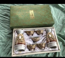 Y1213 Kutani ware sake cup Kutani Maruyama set item