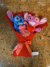 Disney Stitch  Angel Valentine's Day Red Plush Bouquet