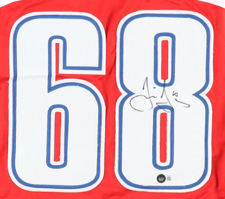 Camiseta firmada por Jaromir Jagr. Beckett Autenticado Foto 2 de 3
