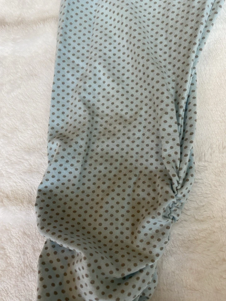 Girls Leggings Light Blue With Gray Dots Sz 6 By Mustard Pie - Image 4 of 4