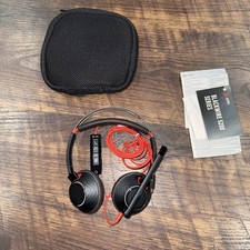 2019 Plantronics Poly Blackwire 5200 Series USB-C Black Headset With Soft Case