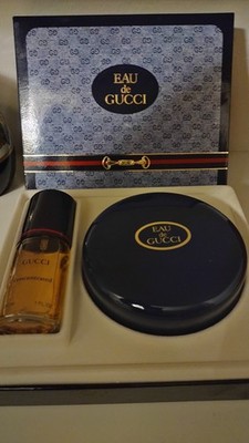 NEW EAU DE GUCCI Dusting  Powder 4 Oz  & Perfume Concentrate 1 Oz VINTAGE IN BOX