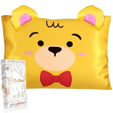 Toddler Pillowcases 13"x18" for Kids - Cute Cartoon Soft Breathable Silk Pill...