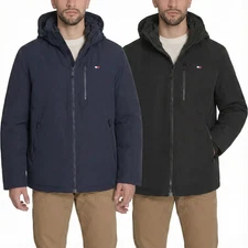 Tommy Hilfiger Men's 3-in-1 Jacket Midweight Coat Lined Zip Pockets S-XXL