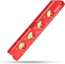 ARROW 8-Inch Torpedo Level, Magnetic Level Tool with 0°/30°/45°/90° Bubbles, Top