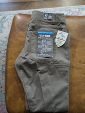 Kuhl Rydr Pants Mens 34x32 Badlands Khaki Eurotwill Outdoor Workwear Style 5016