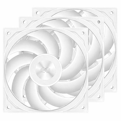 PCCOOLER 3in1 Gehäuselüfter 120mm Computerlüfter für CPU Kühler 3er Pack weiß F5 R120