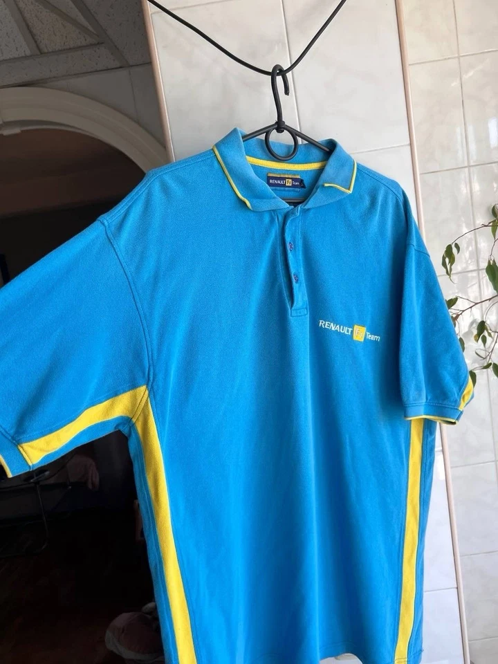 Formula 1 Renault F1 Team Racing Polo Shirt Blue Men's Size XL Alonso Vibes 00s - Image 4 of 4