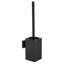 Wall Mount Toilet Brush and Holder Set Stainless Steel Square Toilet Bowl Cle...