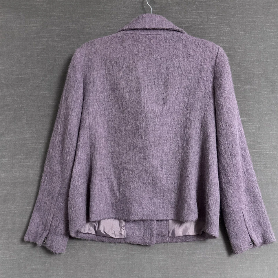 Chaqueta Talbots 14 Pequeña Púrpura Lana Alpaca Mohair Blazer Abrigo Clásico Colorido Foto 2 de 4