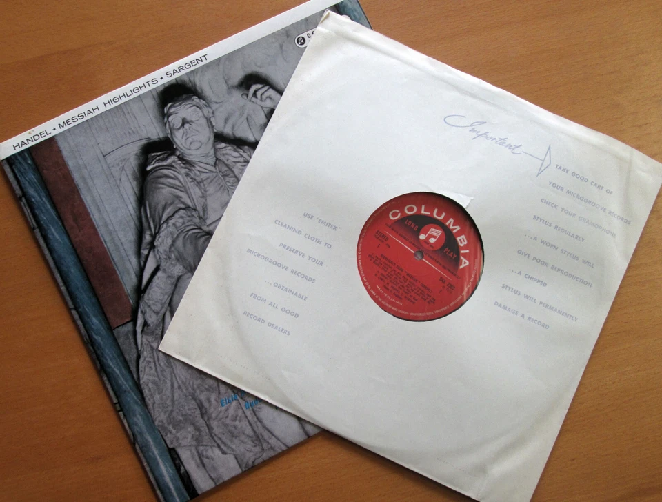 SAX 2365 Handel Messiah Highlights Sir Malcolm Sargent EX Columbia S/C - Image 4 of 4