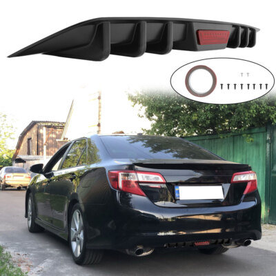 For Toyota Camry SE XSE LE Car Rear Lip Bumper 6 Fins Diffuser Spoiler Body Kit