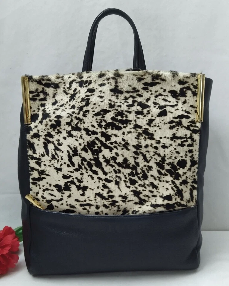 Bolso de Hombro Halston Heritage Multicolor Pelo de Becerro Cuero Norte Sur Foto 2 de 4