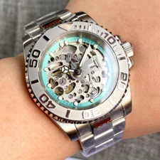 20ATM 40mm Tandorio Green Skeleton Dial NH70 Automatic Mens Watch Sapphire Glass
