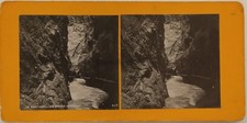 Martigny Gorges du Trient Suisse Photo Stereo Argentique c1900