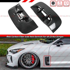 FOR 2018-2023 KIA STINGER CARBON FIBER FRONT FENDER SIDE VENT COVER GARNISH TRIM
