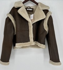 Justfab 4 In 1 Shearling Faux Leather Long Coat. Size Xxl. Retail $158
