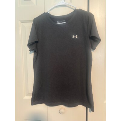 Under Armour HeatGear Athletic T-Shirt Loose Fit Activewear Gray Large