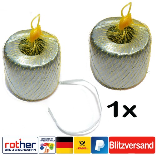 1x Polybast Bindebast Bastband Blumenbast im Netz mit Aufhänger 5mm ...