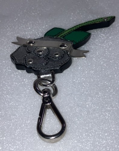 PRADA Unisex KEYRING Leather Flower Motif Bag Charm Multicolor. - Picture 10 of 12