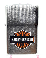 Harley Davidson  Logo Authentic Zippo  Brushed Chrome