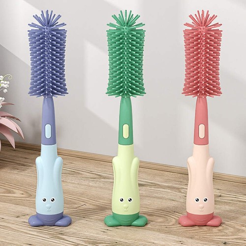 Vibe Geeks 3 in 1 Silicone Bottle and Teat Cleaning Brush - Blue - Picture 15 of 15