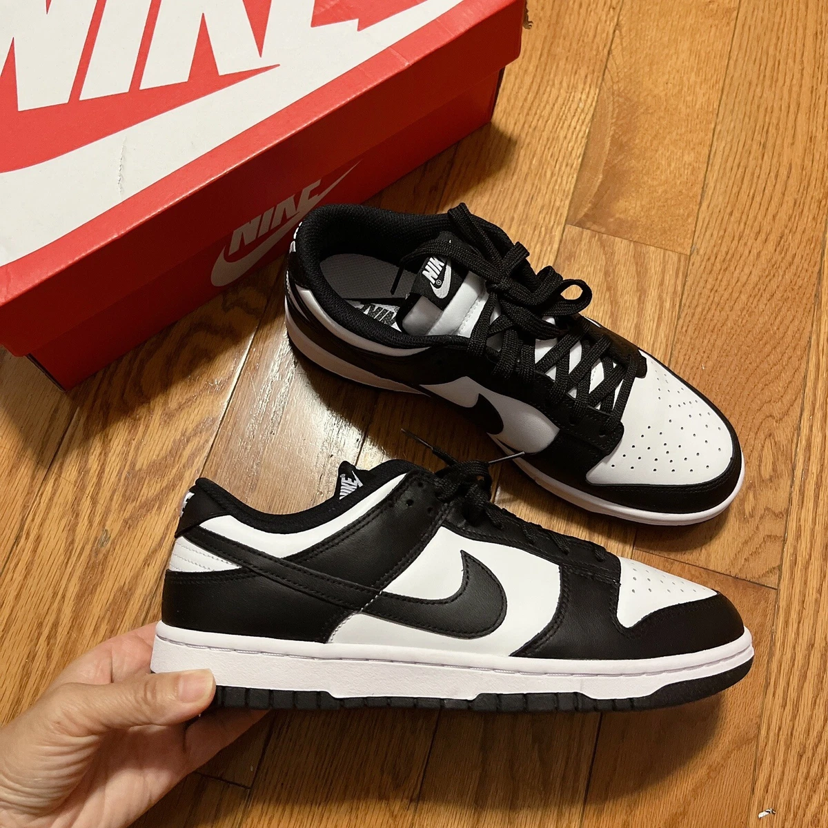 🔥 NIKE DUNK LOW BLACK WHITE PANDA WOMEN DD1503-101 SIZE 8W 9.5W