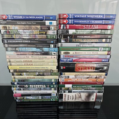 Job Lot / Bundle Of 48 X Steam Train DVDs 