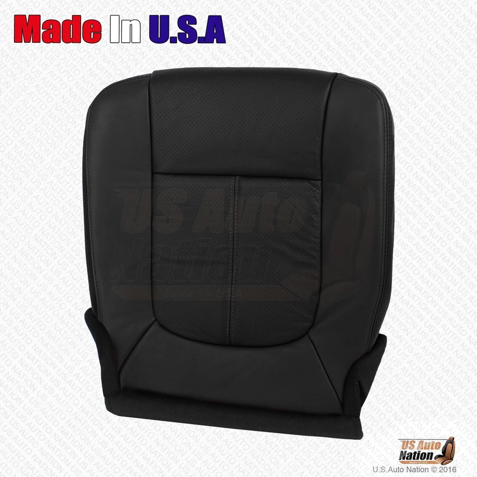2013 2014 Ford F250 F350 Platinum Driver Bottom Perforated Leather Cover Black - Image 2 of 4