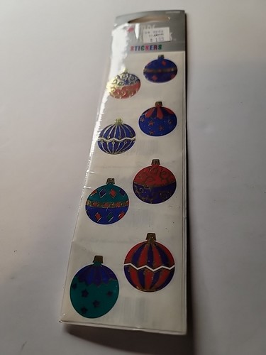 Mrs. Grossman's Stickers Foil Reflections Ornaments Christmas Decor USA New VTG - Picture 3 of 4