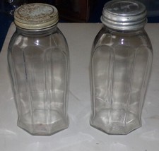 2 Vintage Old Glass Jar with Metal Lid- Country Store Counter?