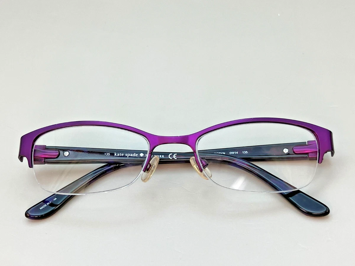 KATE SPADE Eyeglasses KSRAINEY-B3V-50 Size 50/16/rectangle BRAND NEW W CASE kate spade new york Purple Metal Eyeglass Frames for sale | eBay main image 2