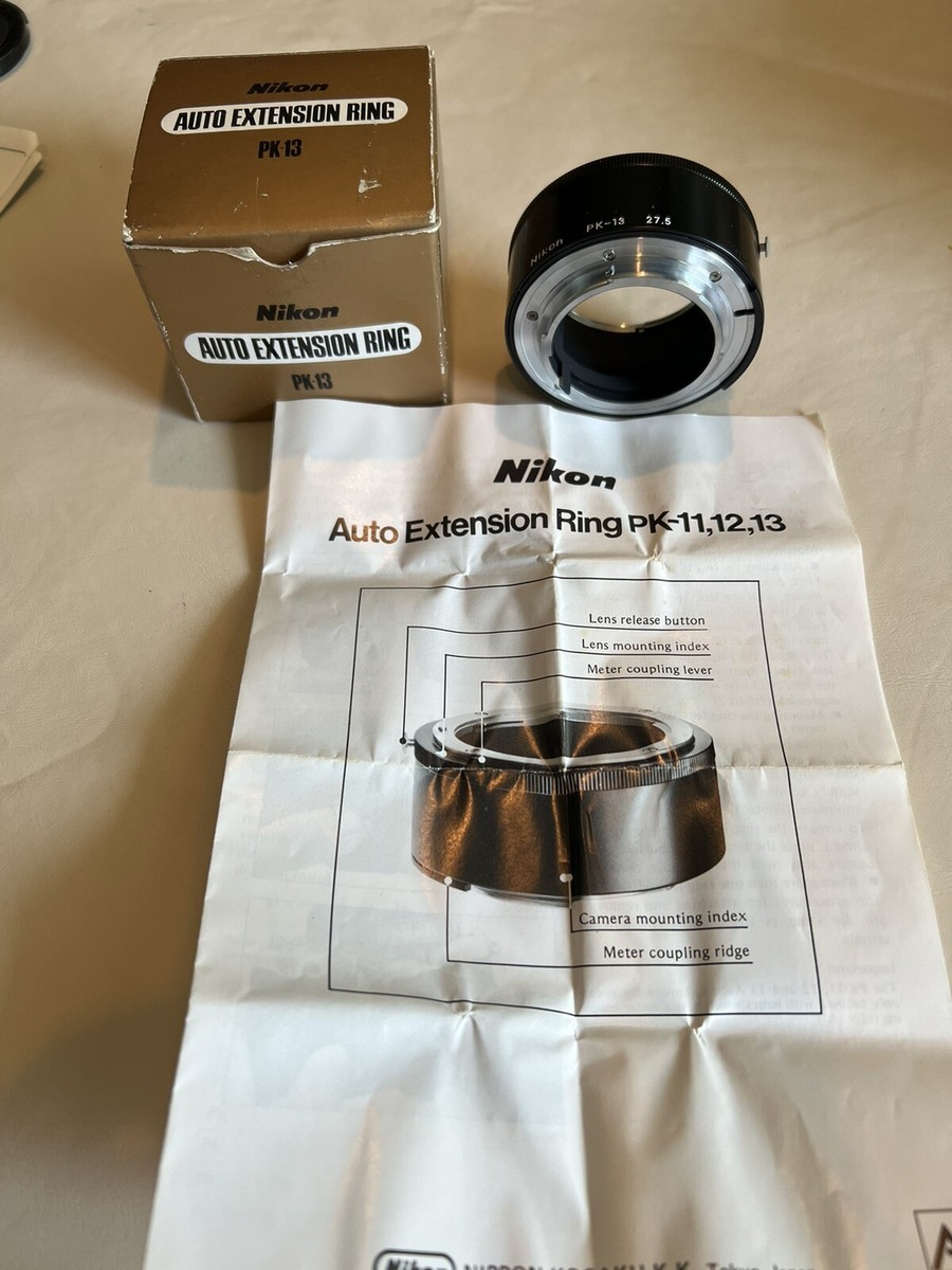 NIKON PK-13 Auto Extension Ring with Its Original Box and Brochure