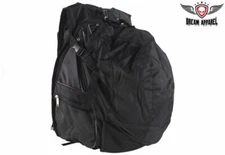 Dream Apparel Motorcycle Backpack W/ Helmet Holder Reflective Stripes Rain Cover