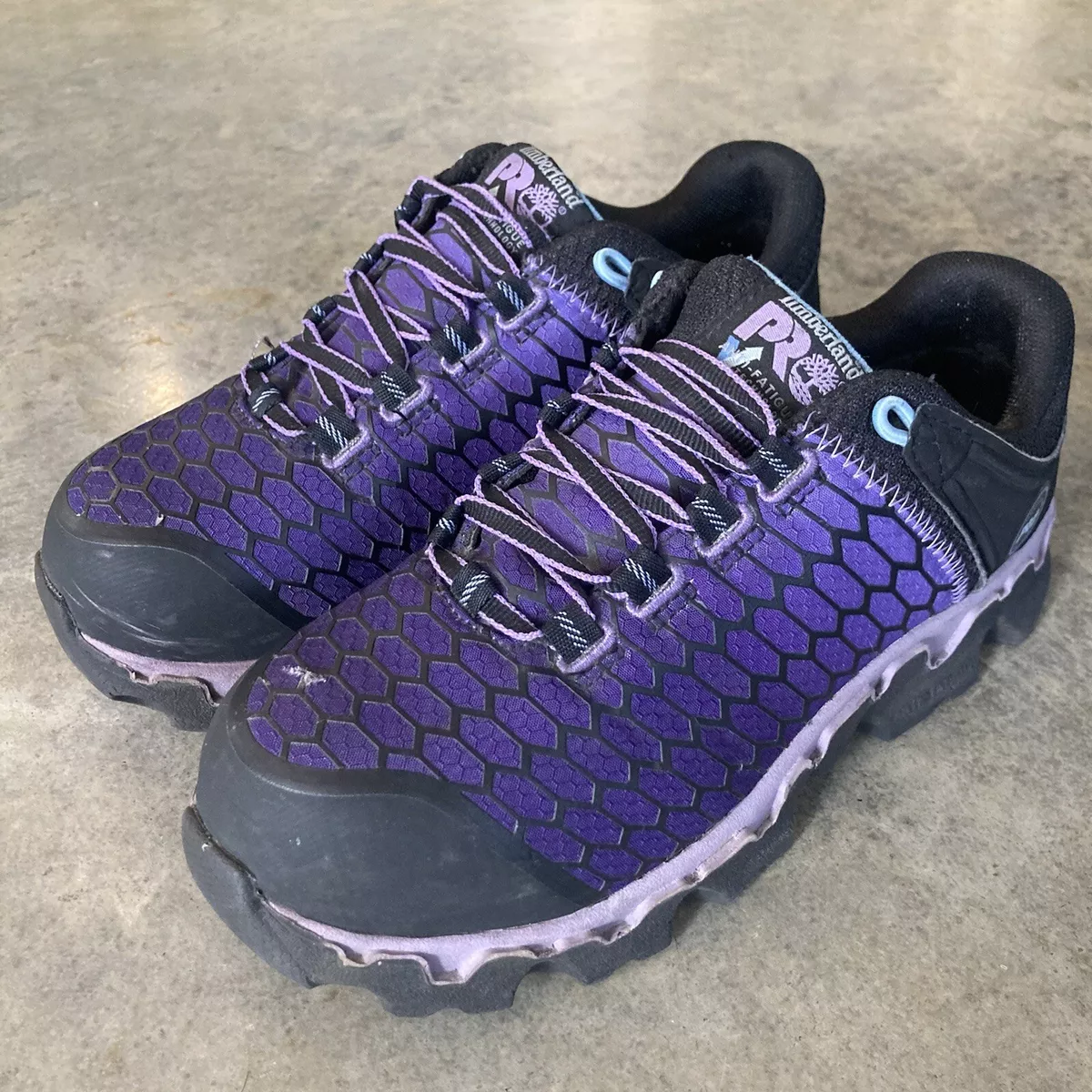 Timberland Pro Steel Toe Work Sneakers Women s 6 Purple OSA Grade 1 Safety ESD