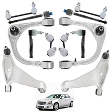 12x Front Upper Lower Control Arms Sway Bar Tie Rods For 08-14 Cadillac CTS 3.6L
