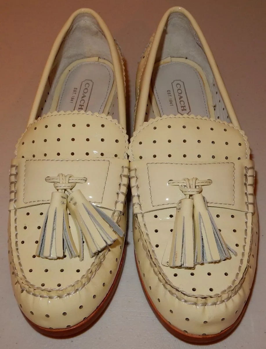 Coach patent hotsell leather loafers
