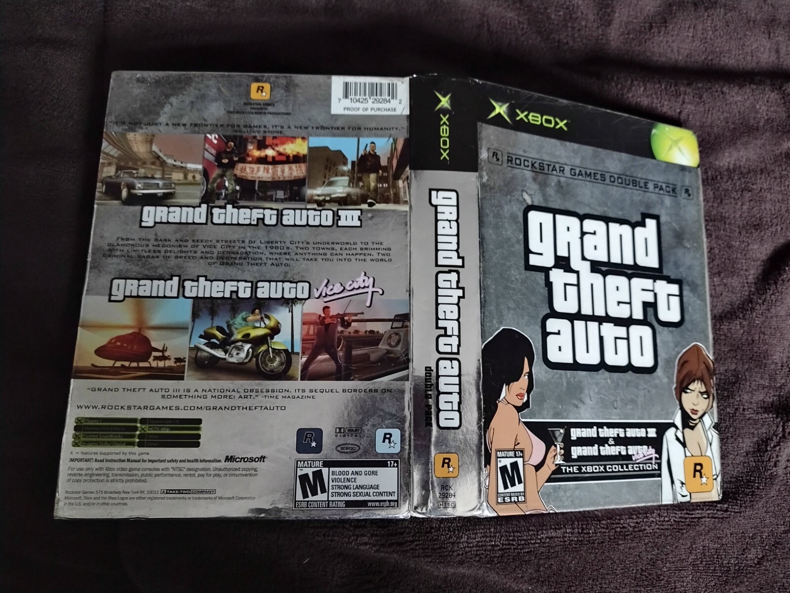 Grand Theft Auto Vice City and GTA 3 The Xbox Collection CIB Complete Map  Manual 710425292842