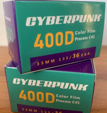 Cyberpunk 400 2-PACK 36 exp C41 35mm Motion Picture Film NO REMJET Kodak Vision3